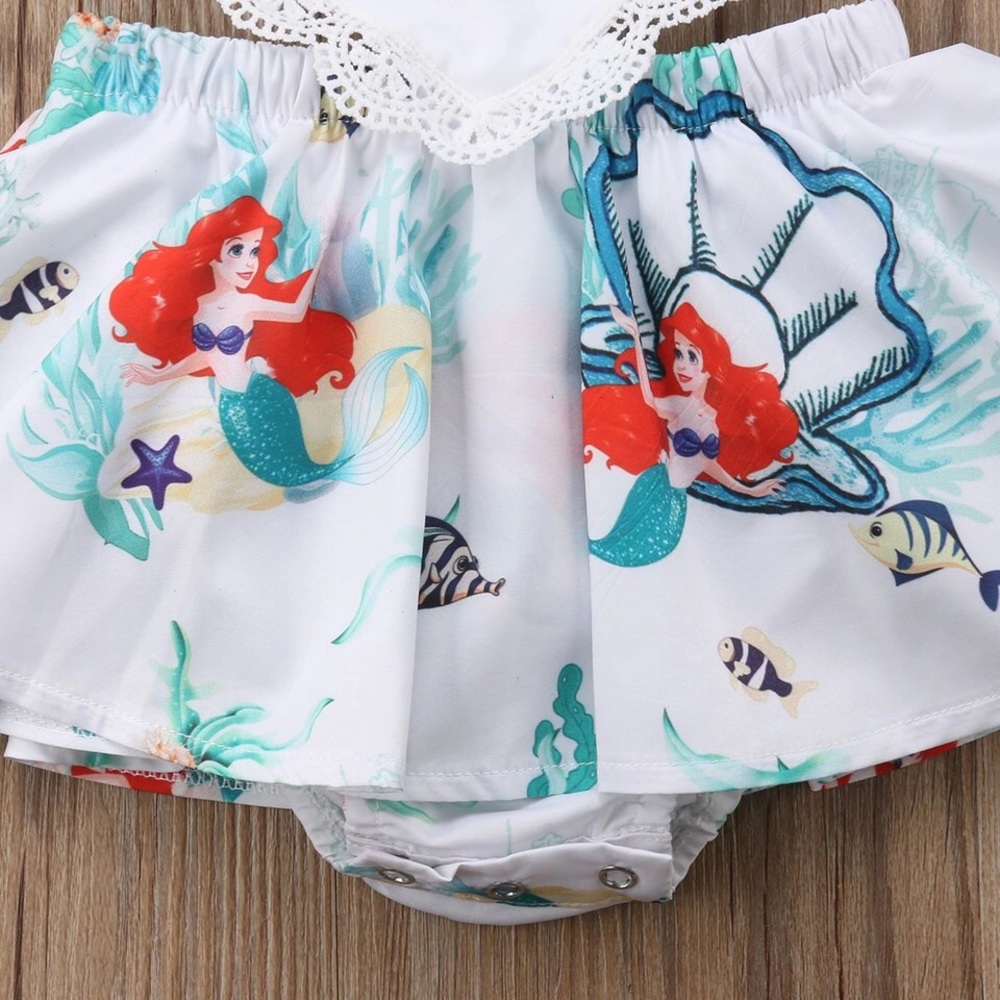 Ariel Little Mermaid Dress Heart and Lace Detail - Picture 4 of 7